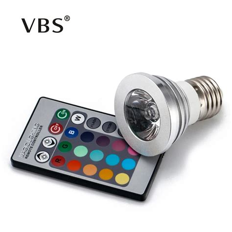 3W High Power LED RGB Bulb Lamp 220V 12V Led Spot Light E27 GU10 MR16