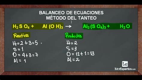 Balanceo De Ecuaciones Método Del Tanteo No 3 Youtube