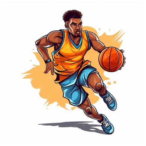 Premium Photo | Basketball 2d cartoon vector illustration on white ...