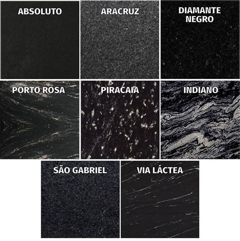 Granito Preto 6 Tipos preços tonalidade para decoração moderna