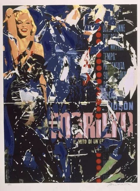 Mimmo Rotella Marilyn Serigrafia E Collage Pop Art Cinema