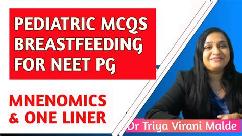 Pediatric MCQs On Breast Feeding For NEET PG And FMG YouTube