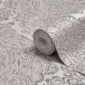 Buy Graham Brown Fibrous Windsor Lilac Pewter Damask Metallic