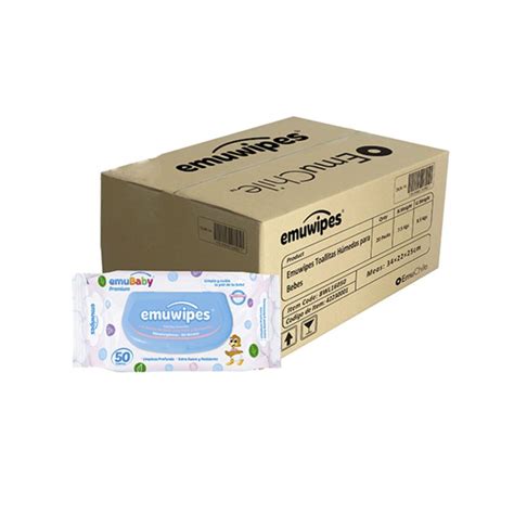 Caja De Bolsas De Toallitas H Medas Emuwipes Premium Unidades