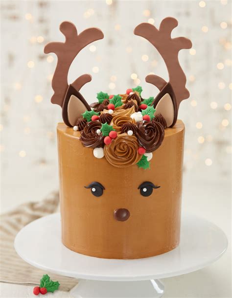 Reindeer Cake | Reindeer cakes, Spice cake recipes, Holiday cakes