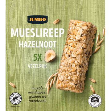 Jumbo Mueslireep Hazelnoot 5 Stuks Bestellen Ontbijt Broodbeleg En