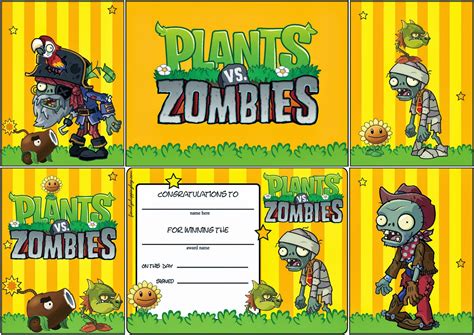 Plants Vs Zombies Free Printables