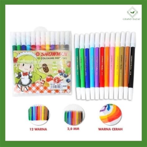 Jual SNOWMAN SPIDOL SET 12 Warna Shopee Indonesia