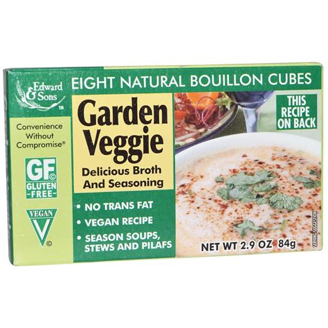 Edward And Sons Garden Veggie Bouillon Cubes 8 Natural Bouillon Cubes 2 9 Oz 84 G