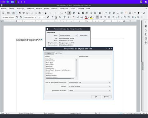Problème d export PDF Français Ask LibreOffice