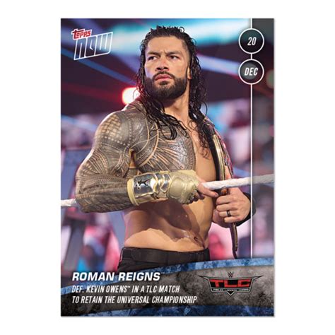 Roman Reigns WWE TOPPS NOW Card 72 Print Run 51