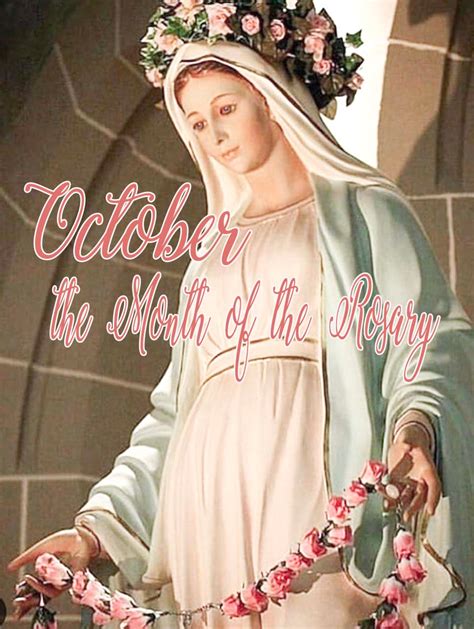 October The Month Of The Rosary Catholic Prayers Catholic Saints