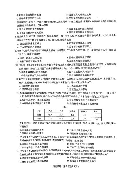 河南省天一大联考系列之顶尖计划2020 2021届高三毕业班上学期第一次联考历史试题 扫描版含答案 教习网 试卷下载