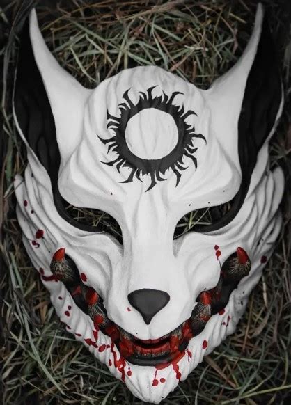 STL file Wolf ONİ MASK Japanese Traditional Hannya Samurai Kitsune・3D ...