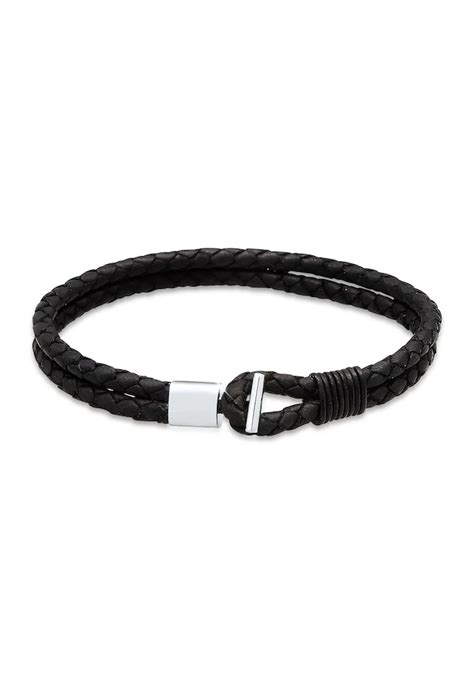 Kuzzoi Armband Haken Echtleder Basic Cool 925 Sterling Silber für BAUR