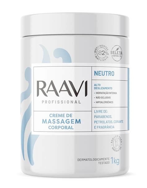 Creme De Massagem Raavi Neutro Corporal 1kg