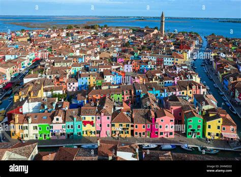 Aerial View Of The Island Of Burano Burano Is One Of The Islands Of
