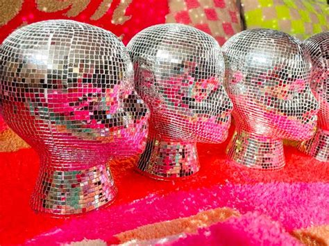 Disco Head Mirror Head Disco Ball Head Mannequin Head Statue