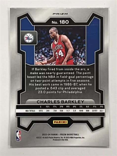 CHARLES BARKLEY 2023 24 Panini Prizm Pulsar Prizm N 180 Philadelphia