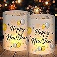 Amazon De 12 Windlicht Tischdeko Silvester Silvester Deko 2024 Happy