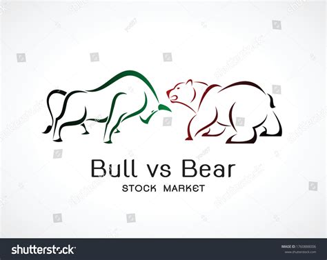 Vector Bull Bear Symbols Stock Market Stock Vector (Royalty Free ...