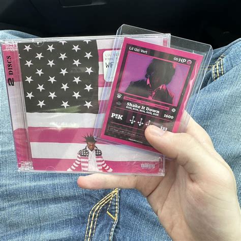 LIL UZI VERT PINK TAPE CD & TRADING CARD IYKYK SEND... - Depop