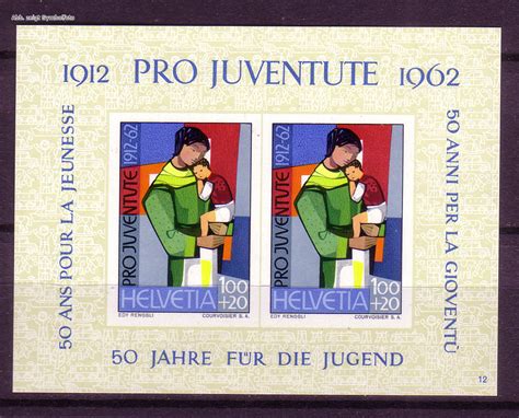 BRIEFMARKEN SCHWEIZ BLOCK 18 PRO JUVENTUTE 1962 POSTFRISCH günstig