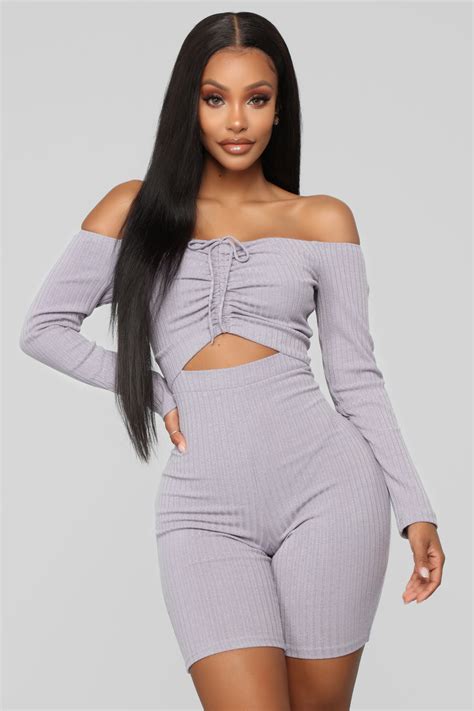 Stuck In The Middle Romper Lavender Fashion Nova Rompers Fashion