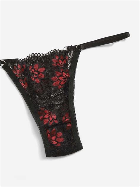 Floral Lace Triangle Lingerie Set Shein Usa