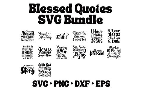 Blessed SVG Bundle, Blessed Quotes SVG, Blessed Svg, Faith, Christian ...