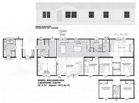 36 Four Bedroom 4 Bedroom Mobile Home Floor Plans Stylish – New Home ...