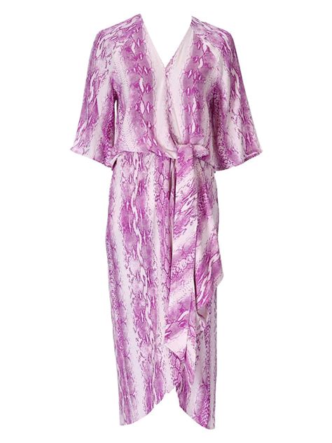 Essential Antwerp Women's Dooler Tied Knot Midi Dress - Purple | Garmentory
