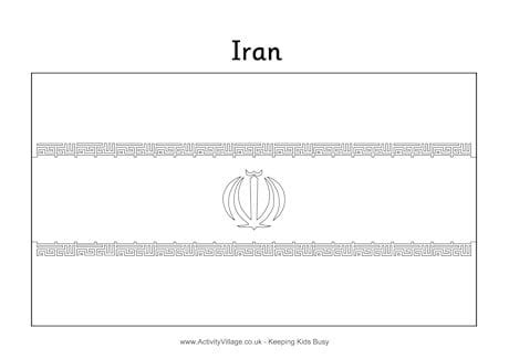 Iran Colouring Flag