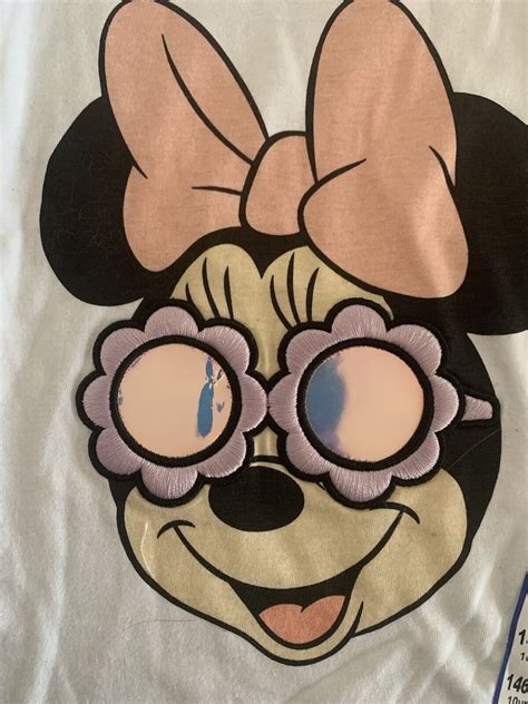 Disney Reserved T Shirt Minnie Maus M Dchen Kurz Glitzer