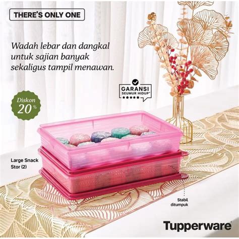 Jual Large Snack Stor Tupperware Tempat Kue Tupperware Shopee Indonesia