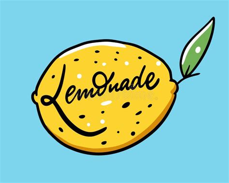 Lemonade Calligraphy Logo Typography Lettering Colorful Vector