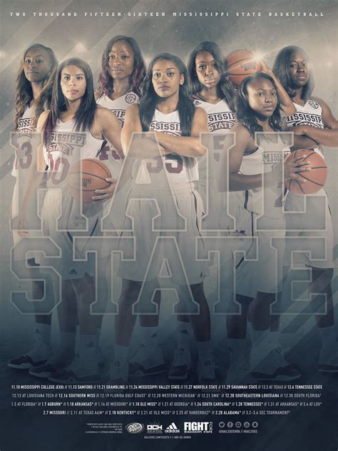 Mississippi State Basketball Schedule Posters on Behance