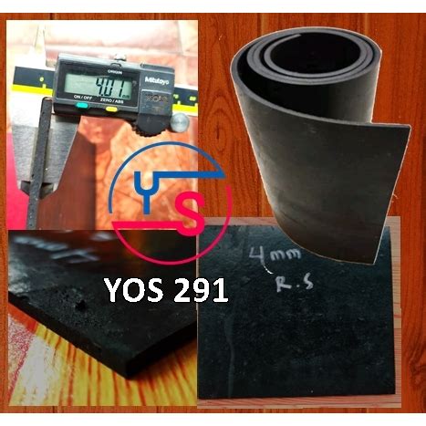 Jual Rubber Sheet Karet Polos Hitam Lembaran Tebal 4mm X 100cm X 100cm