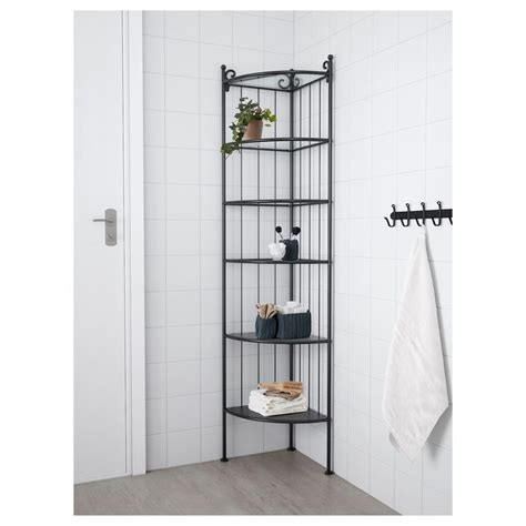 Black Corner Bathroom Shelf Unit Semis Online