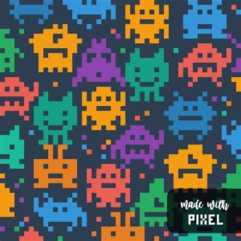 Space Invaders Pixel Art In 2024 Pixel Art Pixel Art Games Space Invaders Art