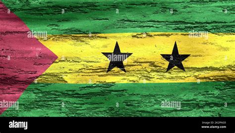 D Illustration Of A Sao Tome And Principe Flag Realistic Waving