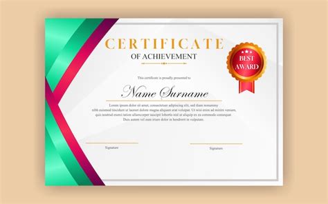 Premium Vector Modern Simple Certificate Design A4 Luxury Certificate