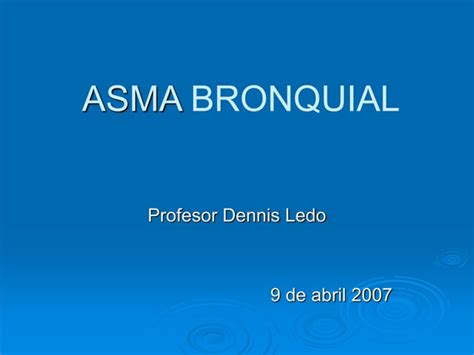 Clase Asma Bronquial Ppt Descarga Gratuita