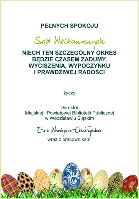 ŻYCZENIA WIELKANOCNE Miejska i Powiatowa Biblioteka Publiczna w