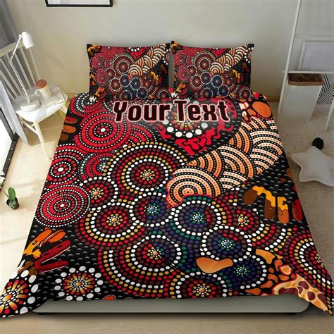 Fegrin Custom Fegrin Australia Aboriginal Bedding Set Dot Painting