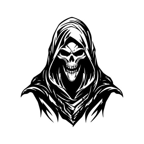 Grim Reaper Hand Drawn Illustration 25280989 Vector Art At Vecteezy