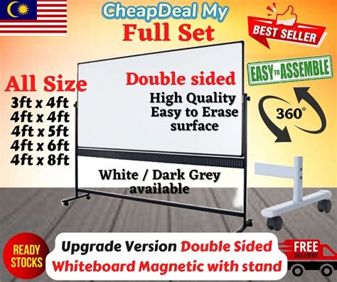 Whiteboard Double Sided Magnetic whiteboard with stand *Upgrade version ...