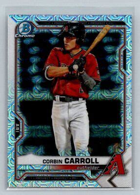 2021 Bowman BCP 142 Corbin Carroll Chrome Prospects Mojo Refractor