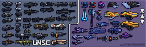 Halo Weapons Pixel Art