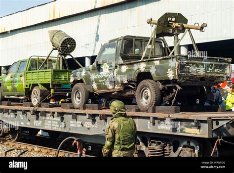 Perm Russia April 10 1019 Improvised Gun Trucks Of Isis Militants